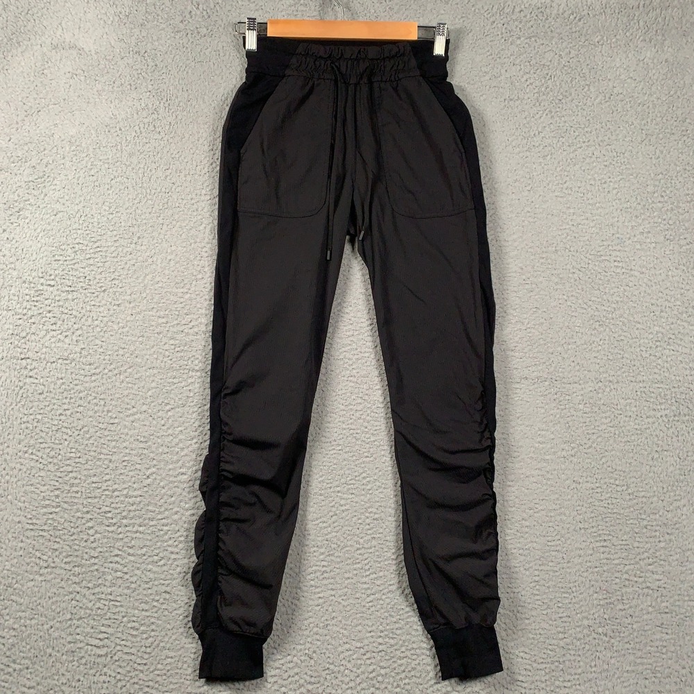 Lululemon Beyond the Studio Jogger Women's 2 Black Active Ruched Swift Tapered